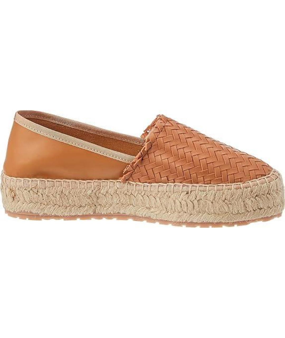 LOVE MOSCHINO Коричневые кожаные эспадрильи, фото 1