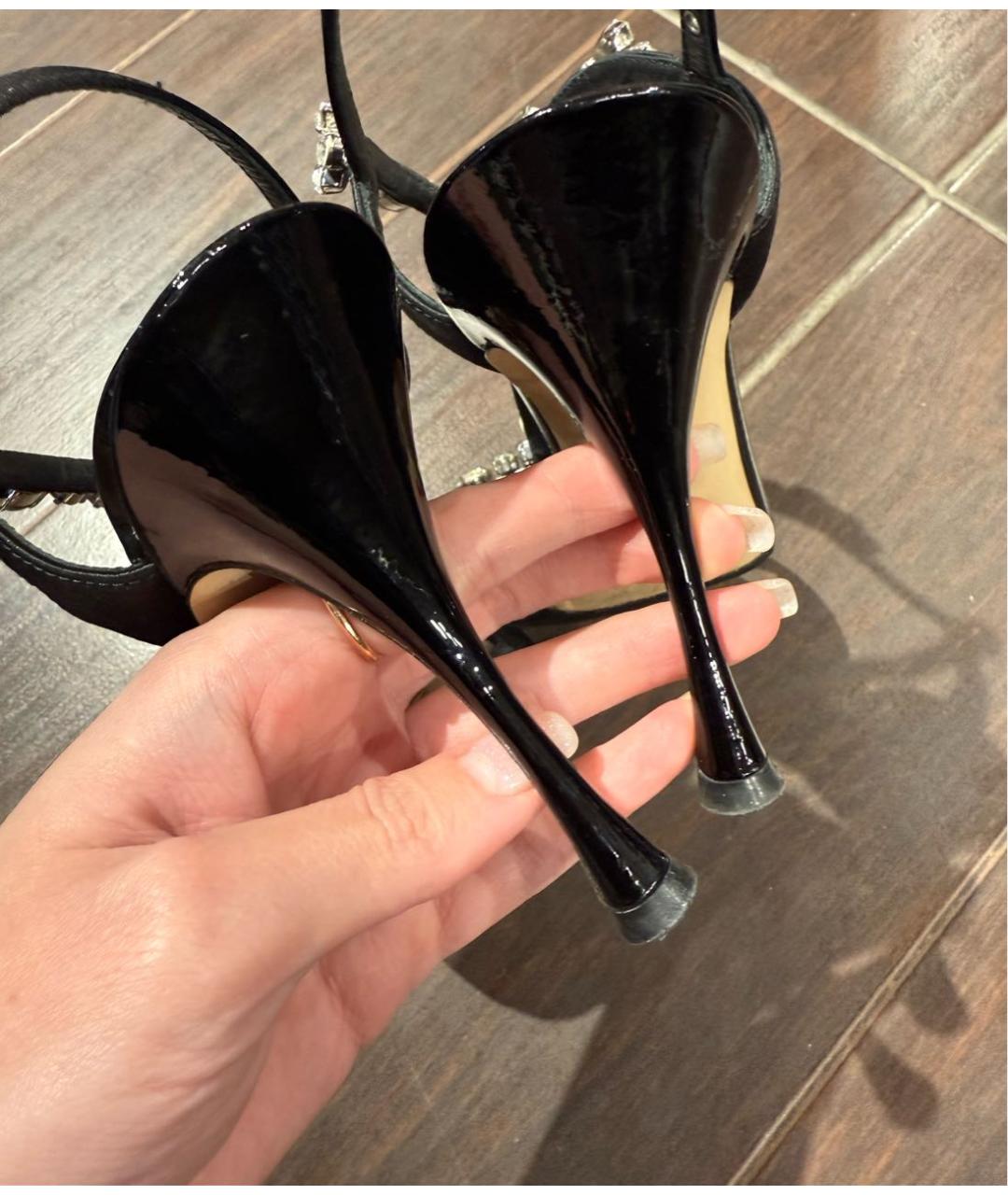 DOLCE&GABBANA Черные босоножки, фото 5