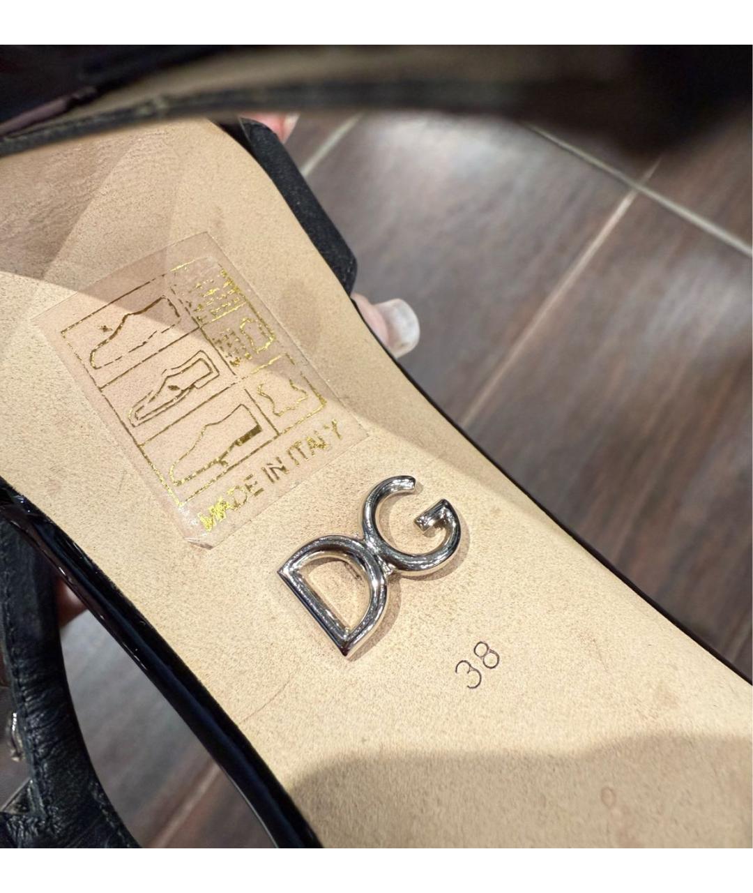 DOLCE&GABBANA Черные босоножки, фото 6