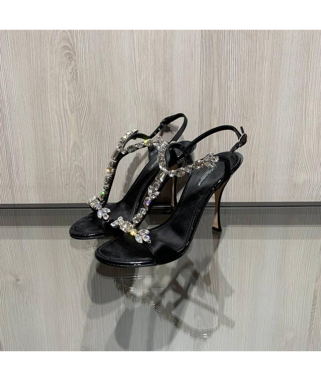 DOLCE&GABBANA Черные босоножки, фото 2