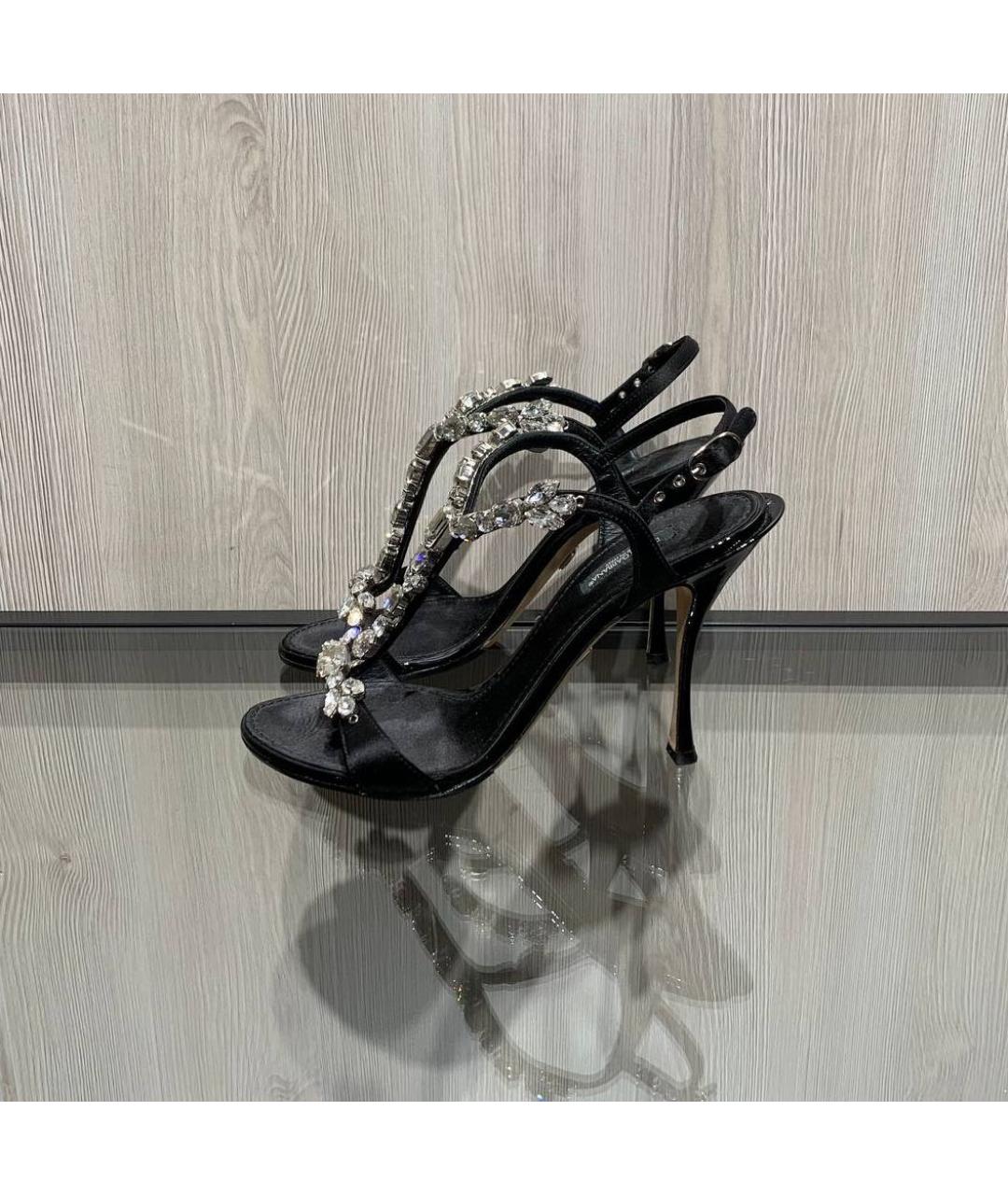 DOLCE&GABBANA Черные босоножки, фото 7