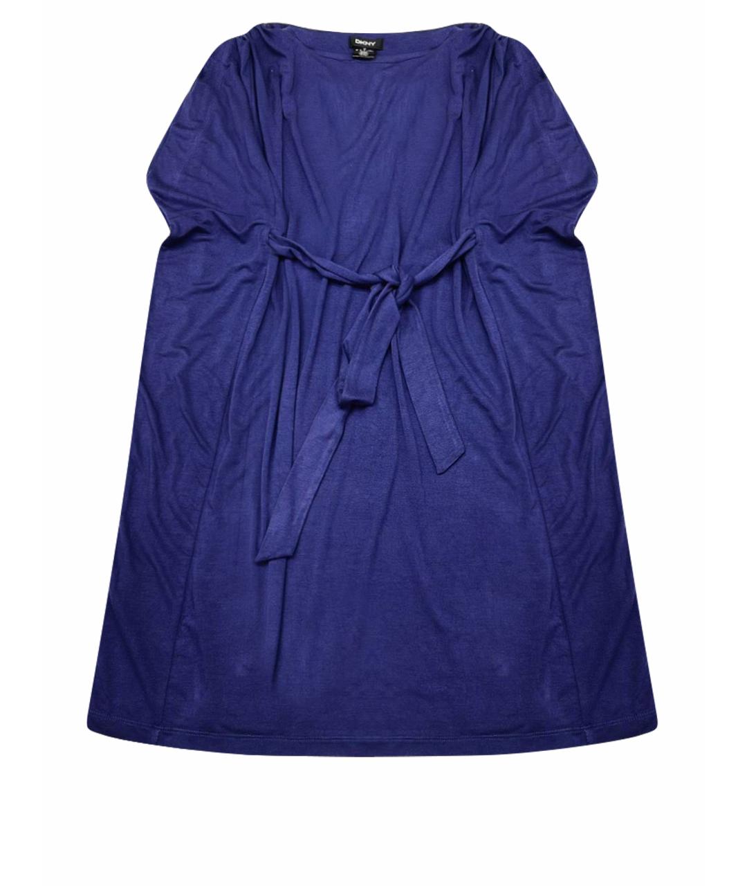 DKNY Синее вискозное повседневное платье, фото 1