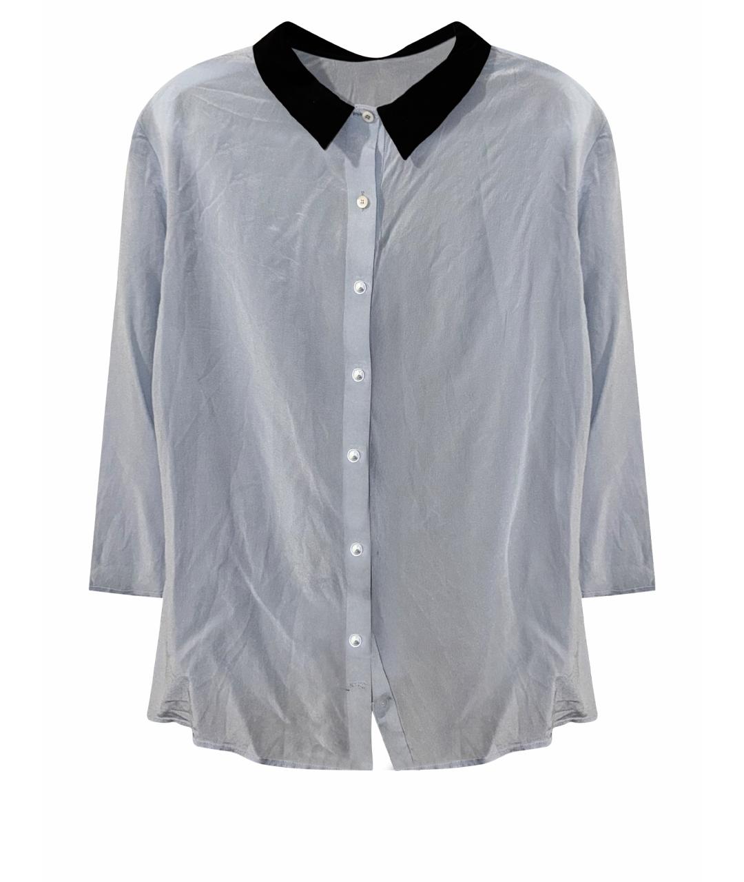 PRADA Голубая шелковая блузы, фото 1