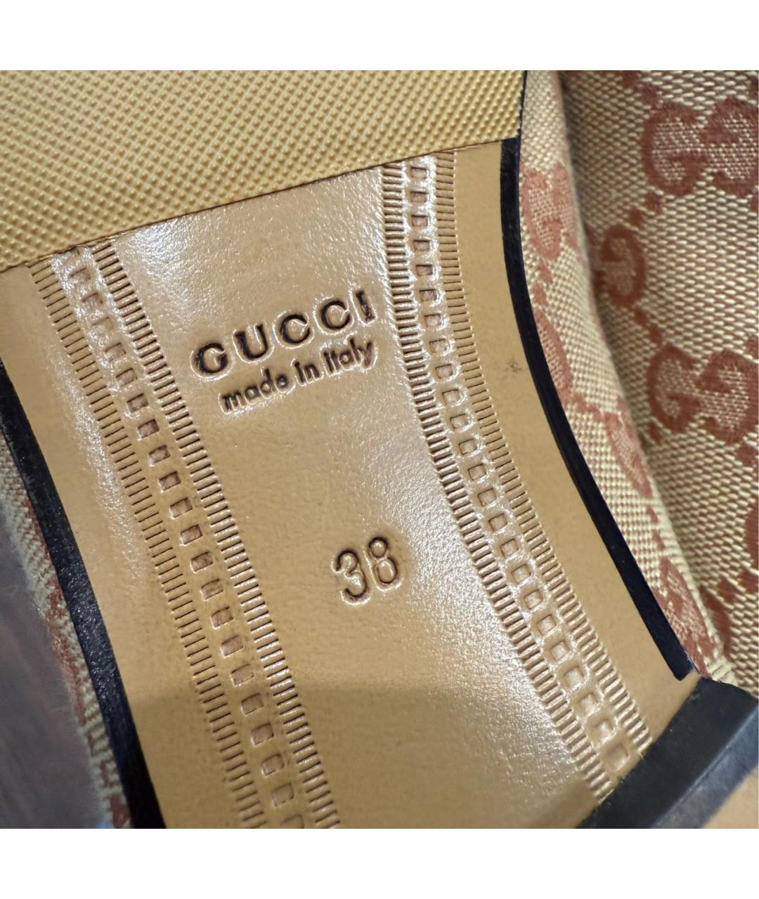 GUCCI Мульти текстильные лоферы, фото 8