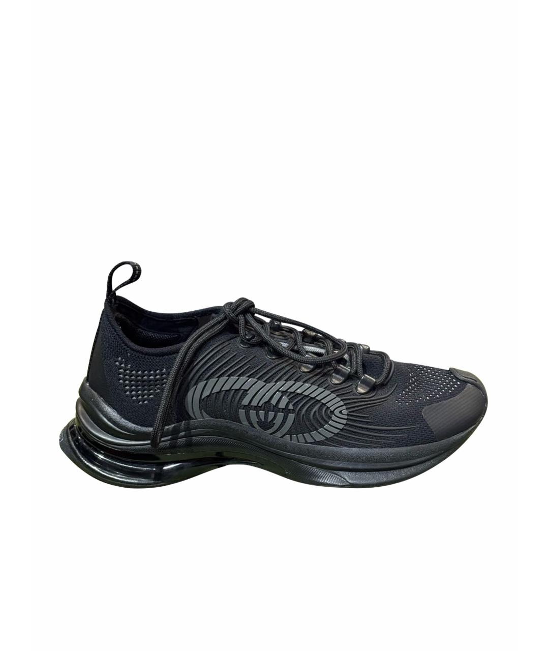 GUCCI Черные текстильные кроссовки, фото 1