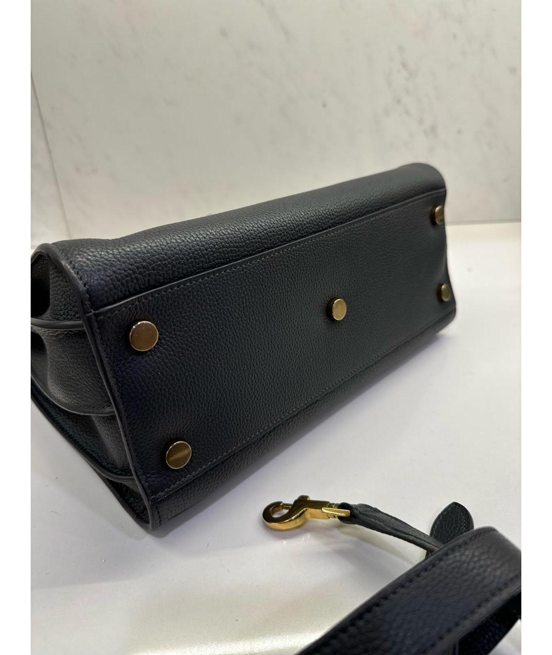 SAINT LAURENT Серая кожаная сумка тоут, фото 7