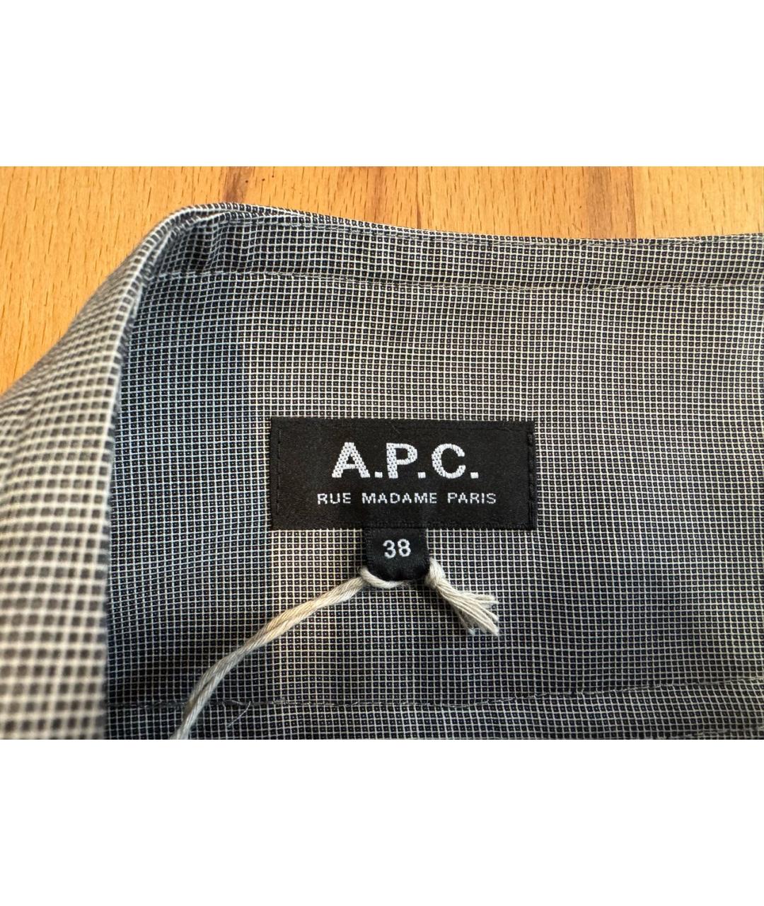 A.P.C. Серая шерстяная юбка мини, фото 3