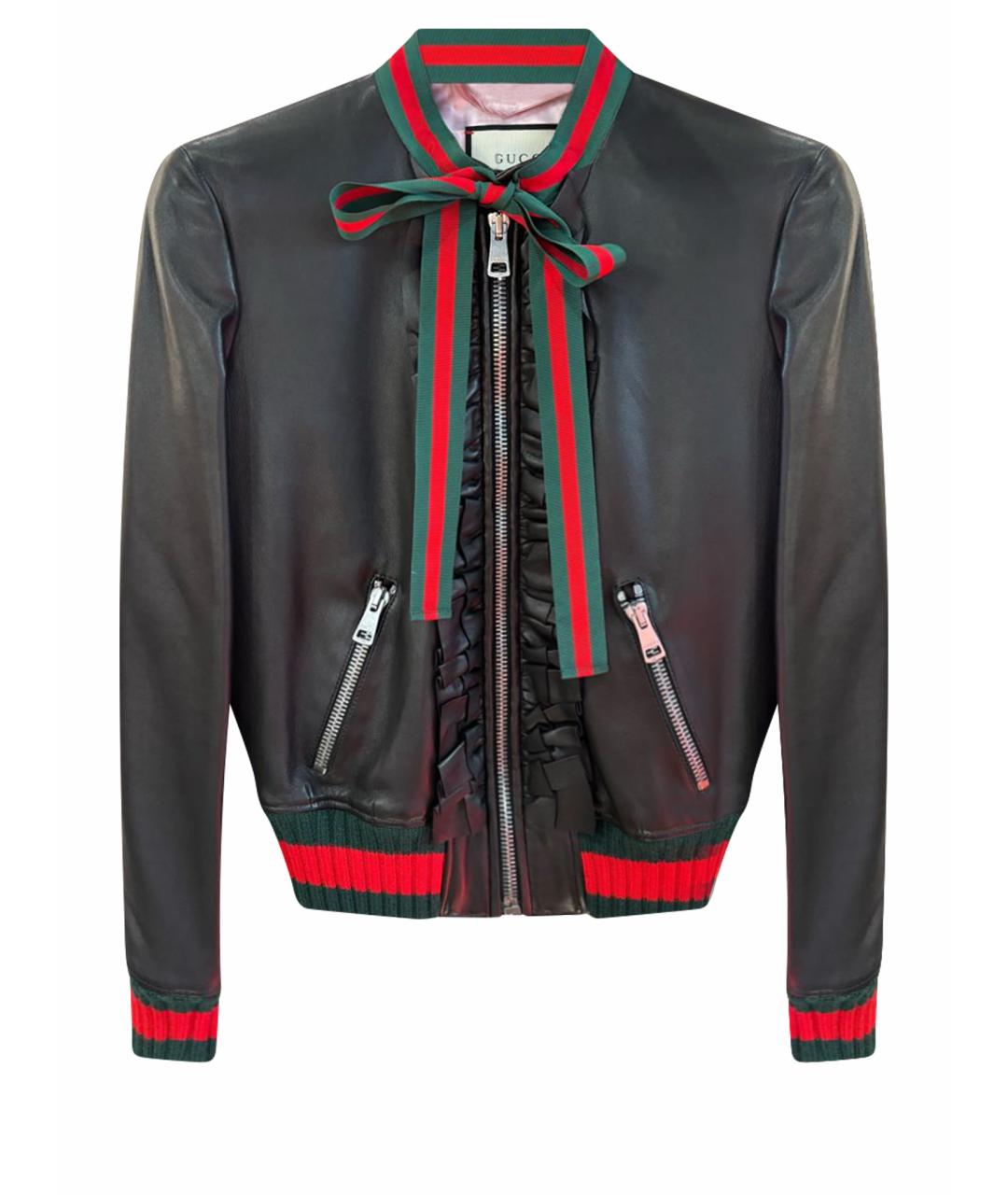 GUCCI Черная кожаная куртка, фото 1