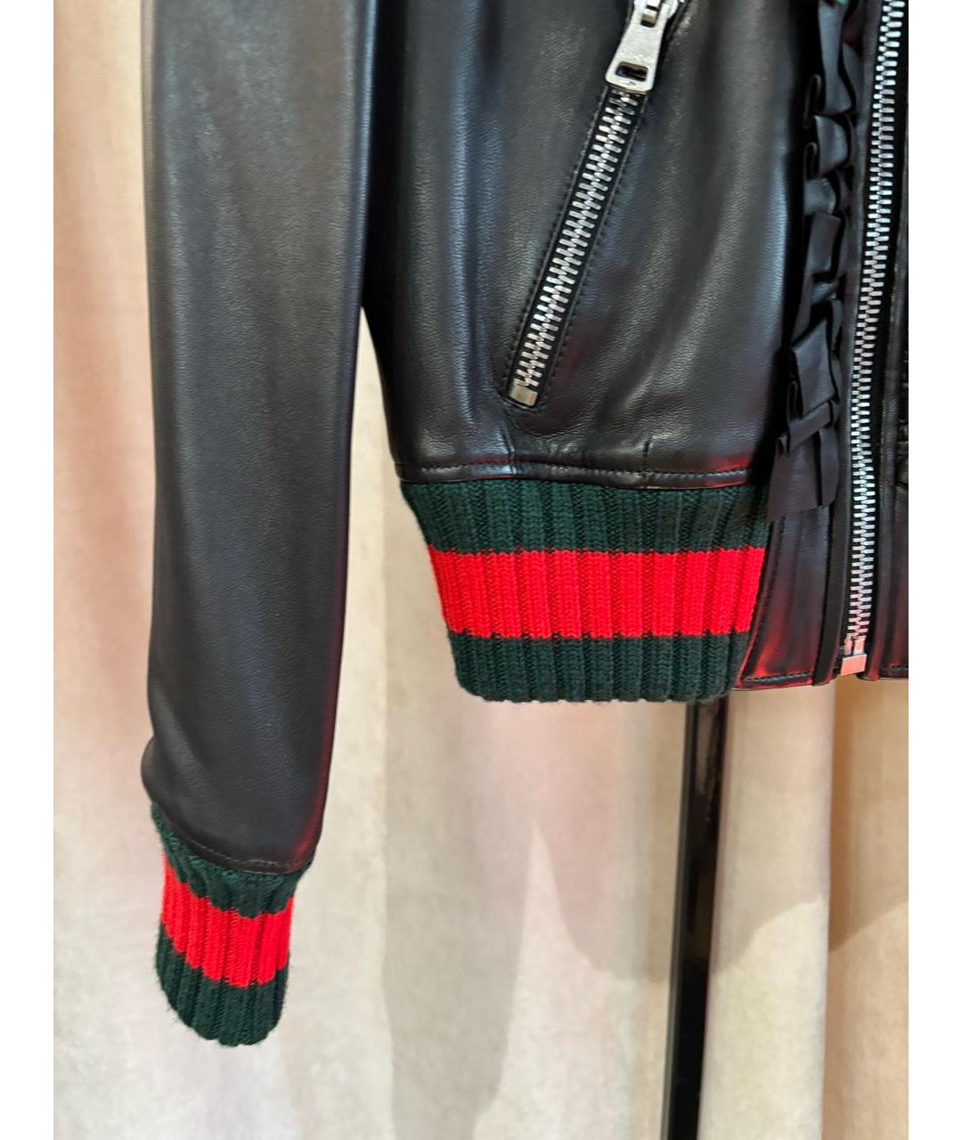 GUCCI Черная кожаная куртка, фото 6