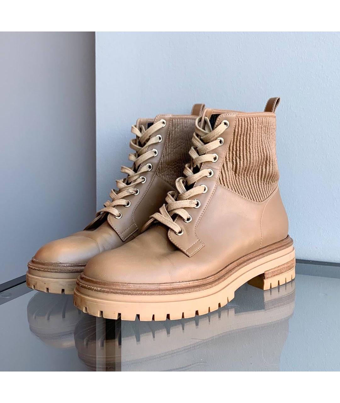 GIANVITO ROSSI Коричневые кожаные ботинки, фото 2