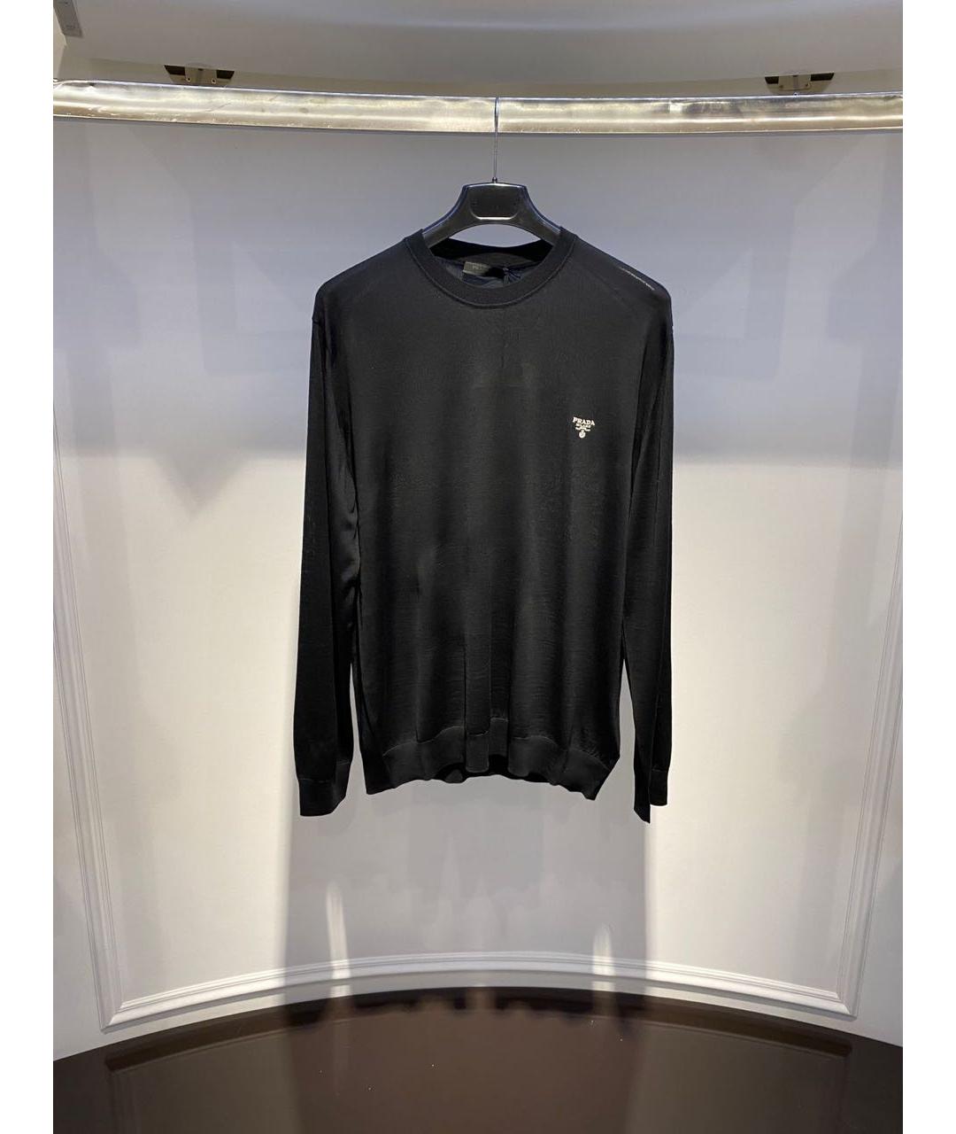 PRADA Черный шерстяной джемпер / свитер, фото 2