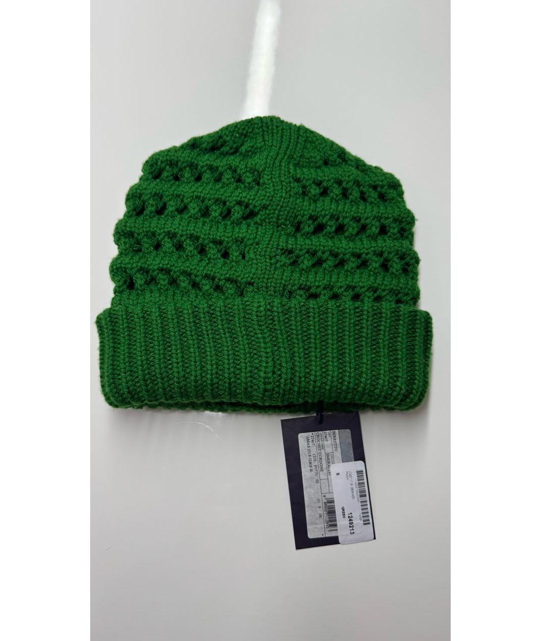 PRADA Зеленая шерстяная шапка, фото 2