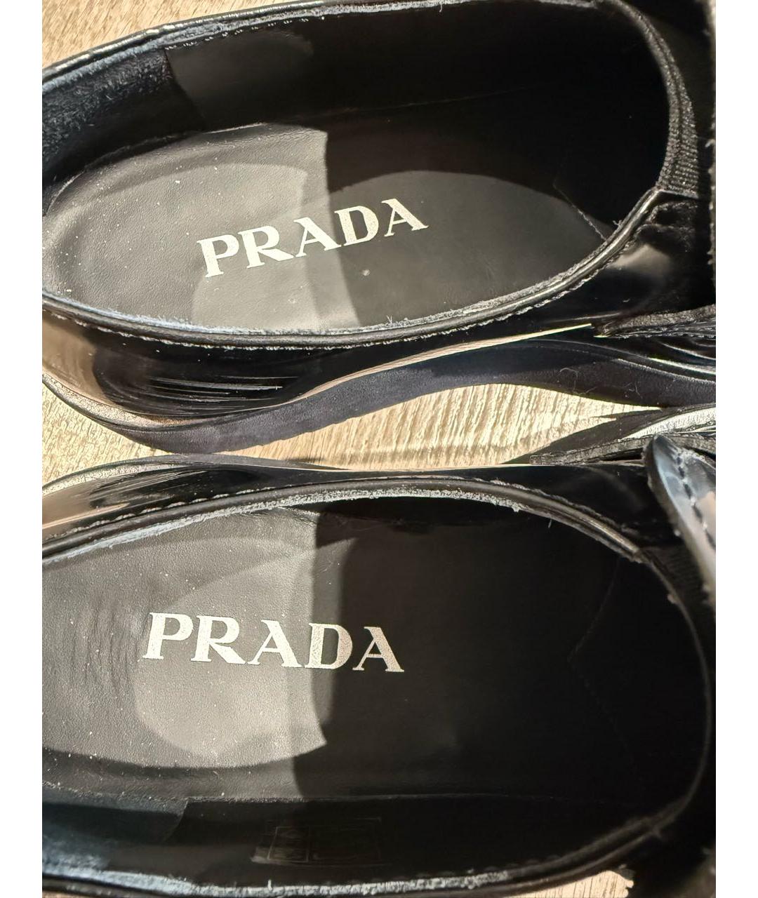 PRADA Черные кожаные лоферы, фото 6