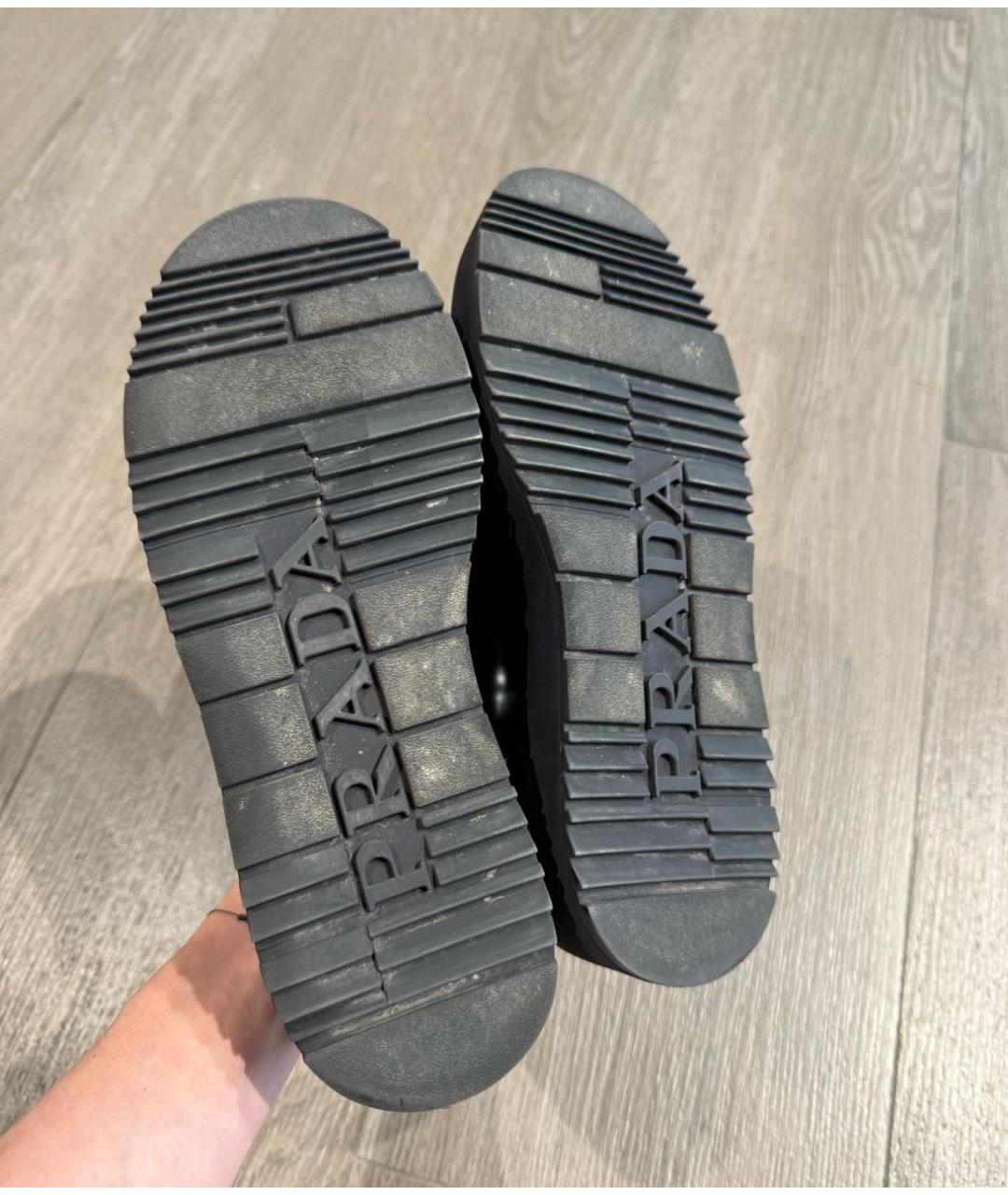 PRADA Черные кожаные лоферы, фото 8