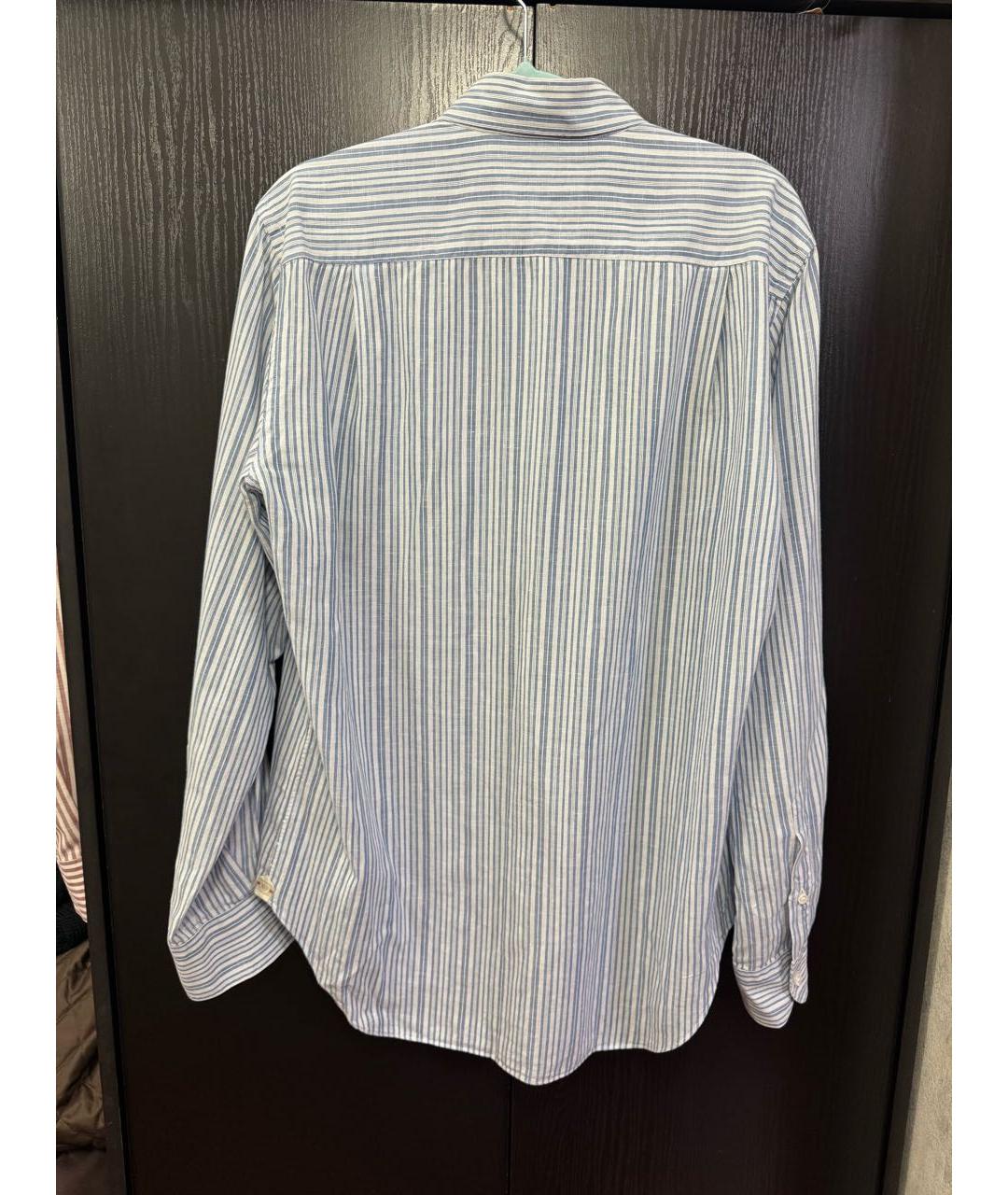 LORO PIANA Голубая льняная кэжуал рубашка, фото 2