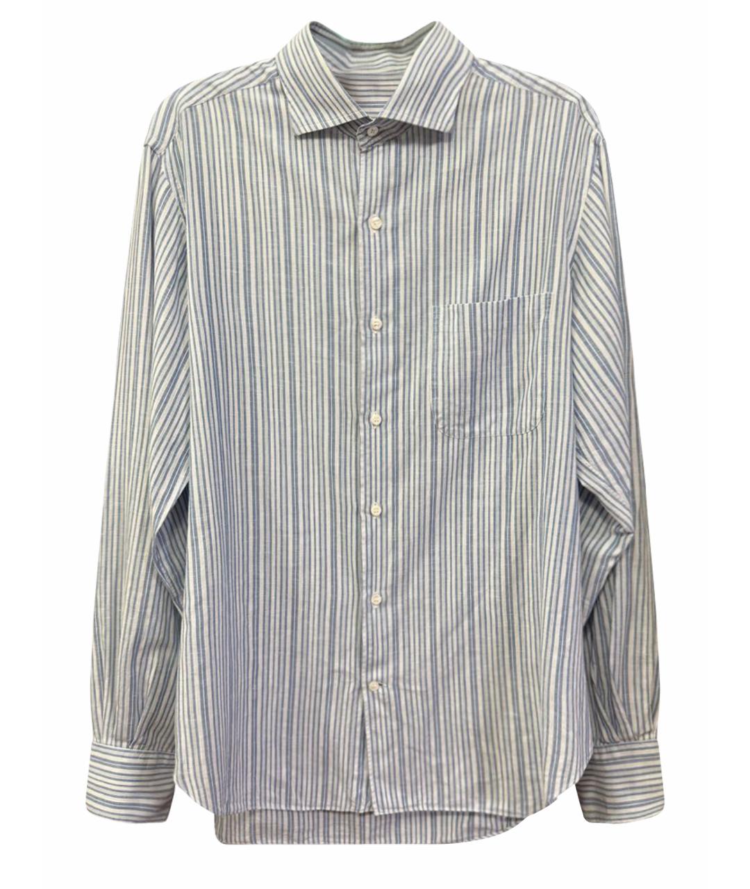 LORO PIANA Голубая льняная кэжуал рубашка, фото 1