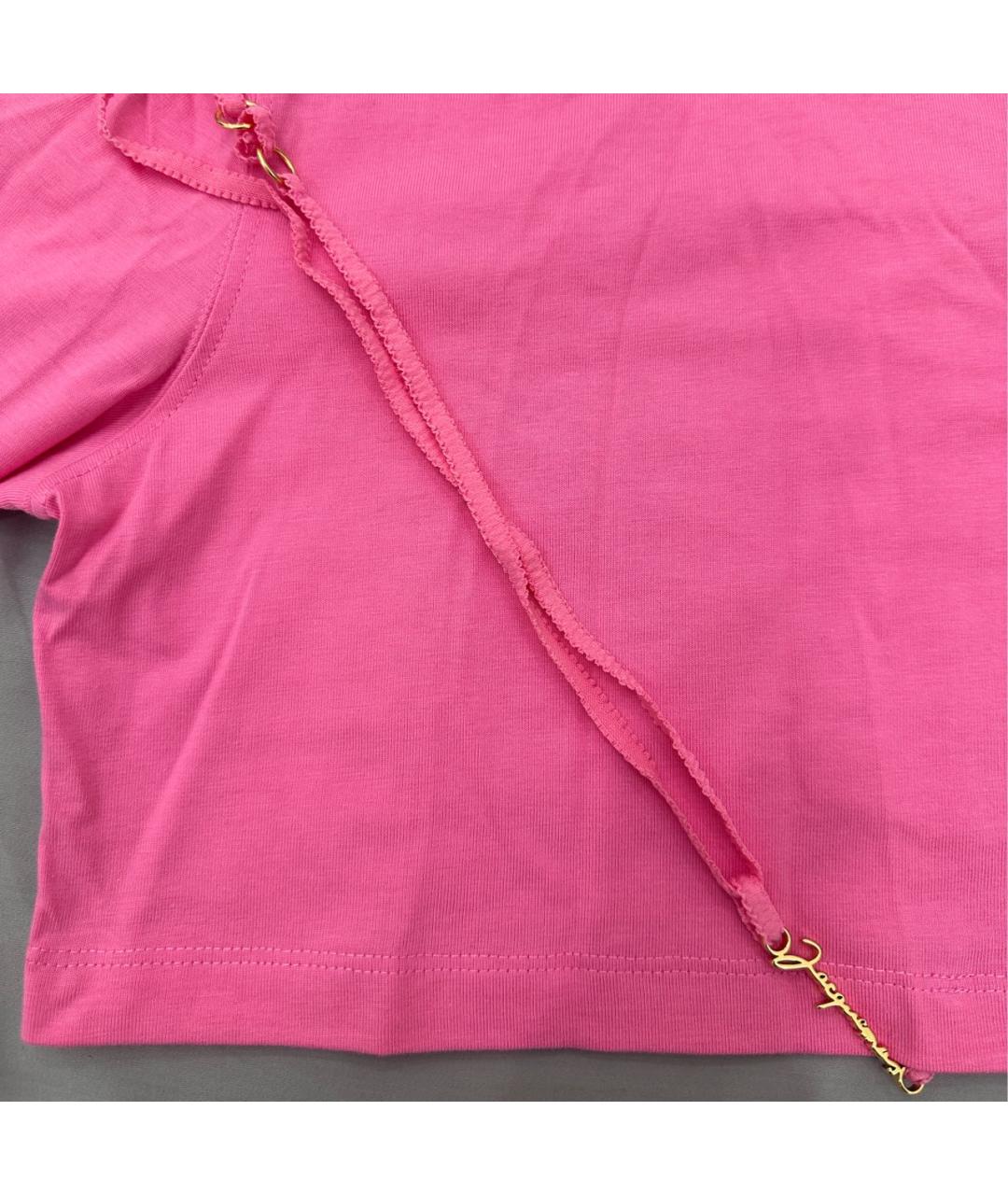JACQUEMUS Розовая хлопковая футболка, фото 6