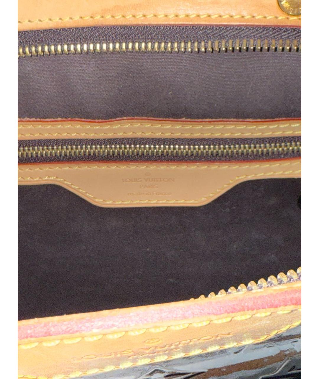 LOUIS VUITTON Бордовая сумка тоут из лакированной кожи, фото 4