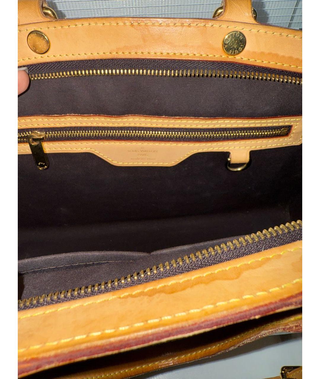 LOUIS VUITTON Бордовая сумка тоут из лакированной кожи, фото 5