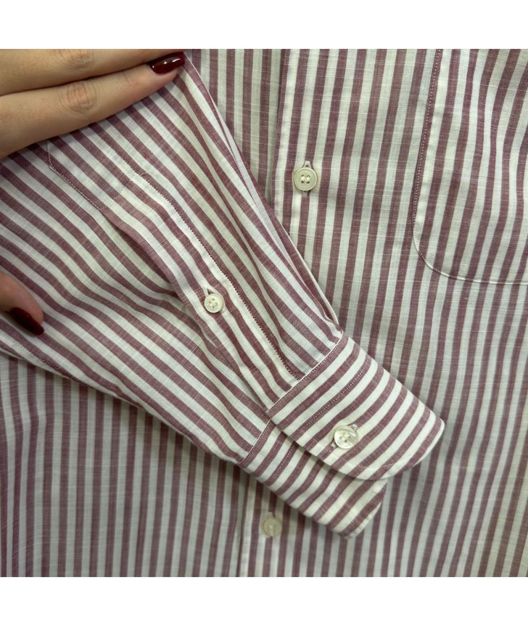 LORO PIANA Розовая хлопковая кэжуал рубашка, фото 4