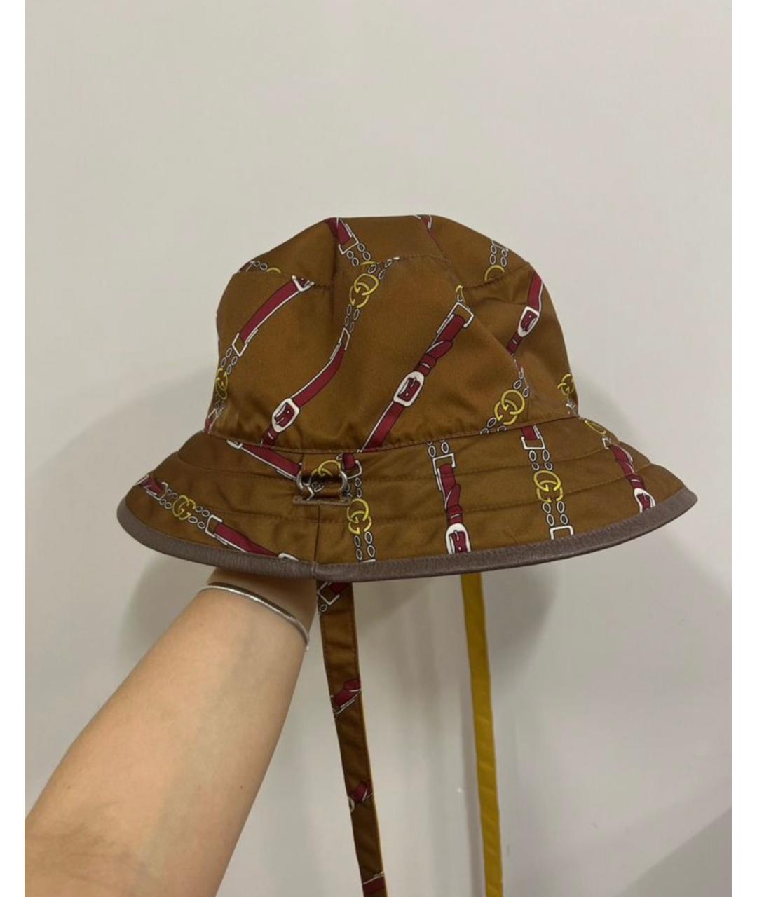 GUCCI Коричневая синтетическая панама, фото 2