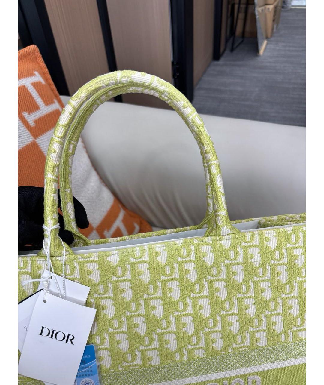 CHRISTIAN DIOR Зеленая сумка тоут, фото 7