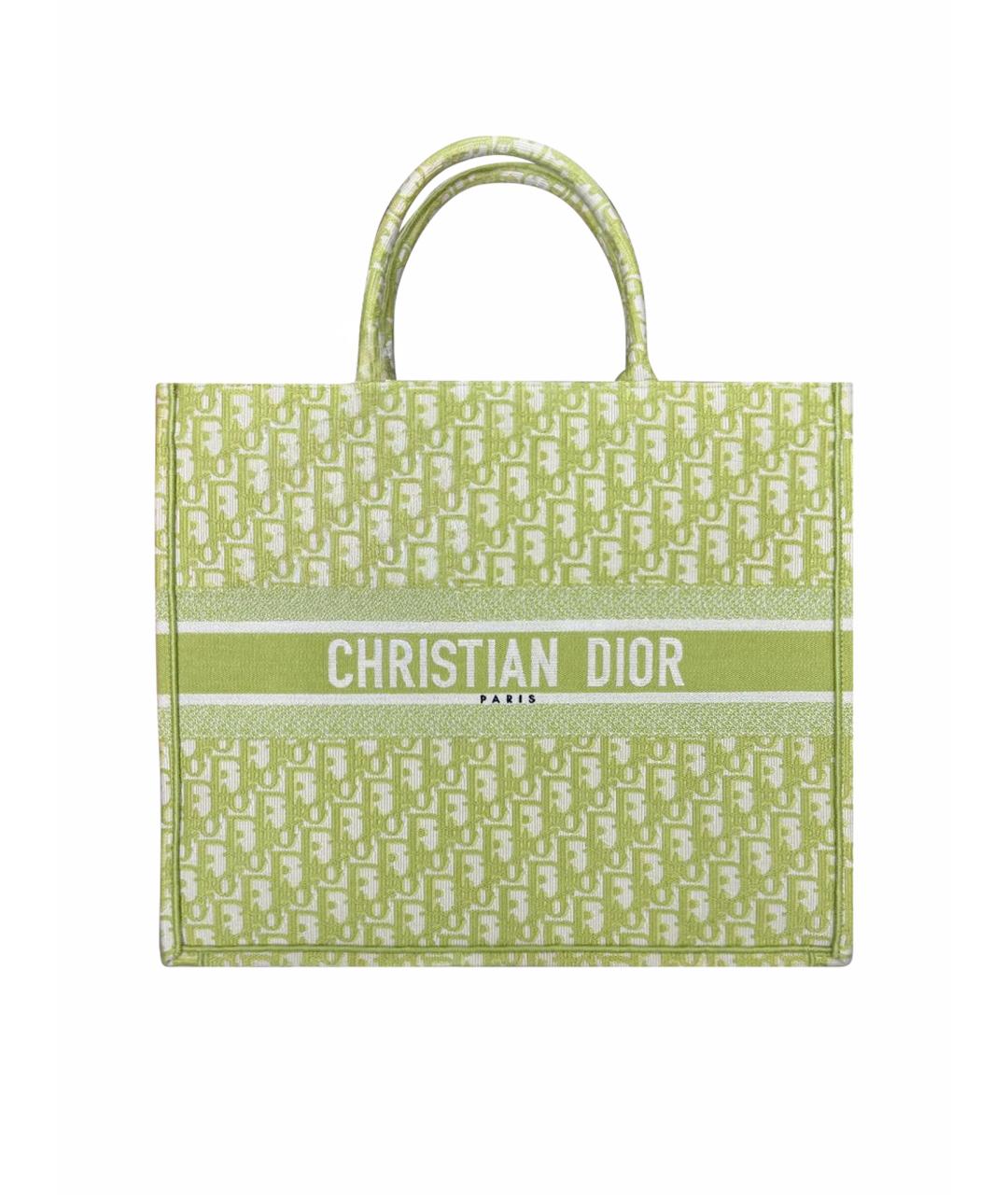 CHRISTIAN DIOR Зеленая сумка тоут, фото 1