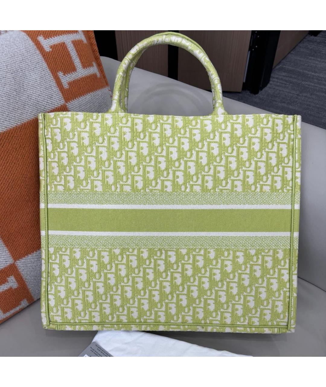 CHRISTIAN DIOR Зеленая сумка тоут, фото 3