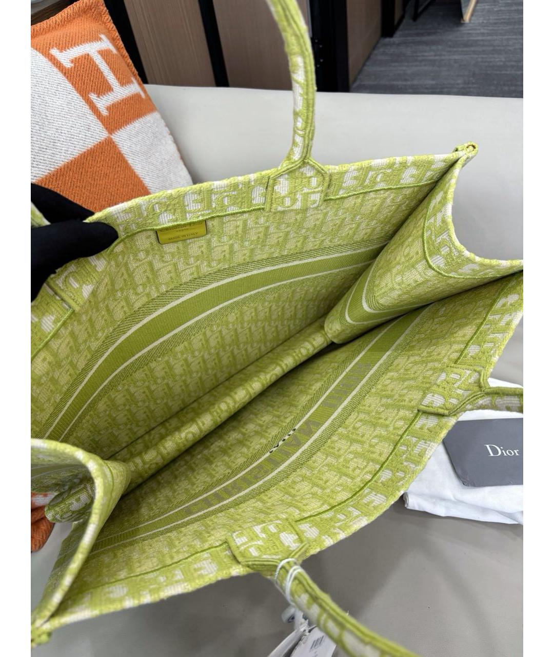 CHRISTIAN DIOR Зеленая сумка тоут, фото 8