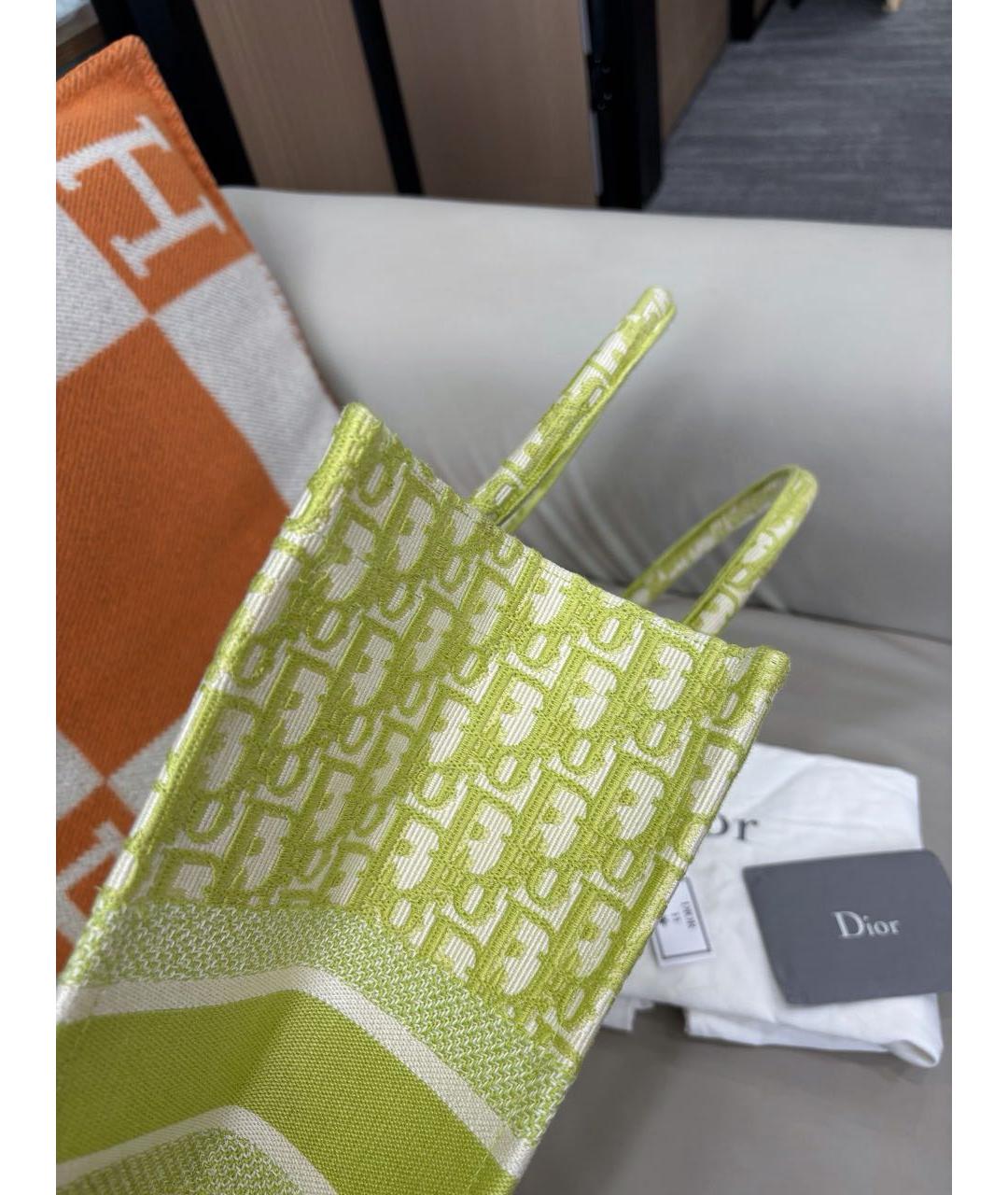 CHRISTIAN DIOR Зеленая сумка тоут, фото 5