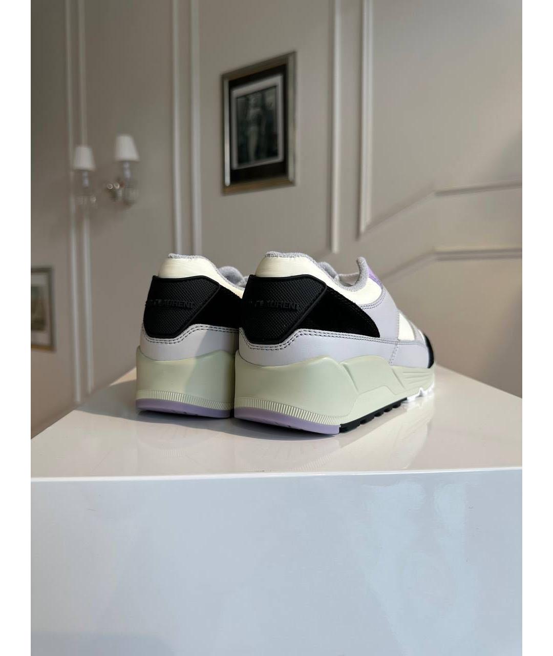 SAINT LAURENT Мульти текстильные низкие кроссовки / кеды, фото 4