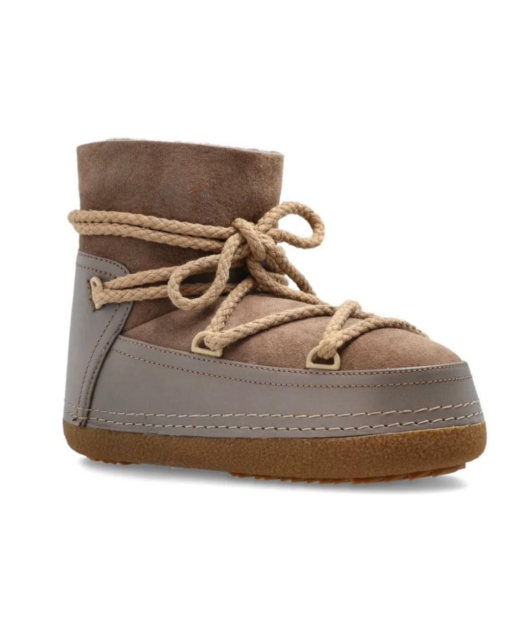 INUIKII Коричневые замшевые полусапоги, фото 2