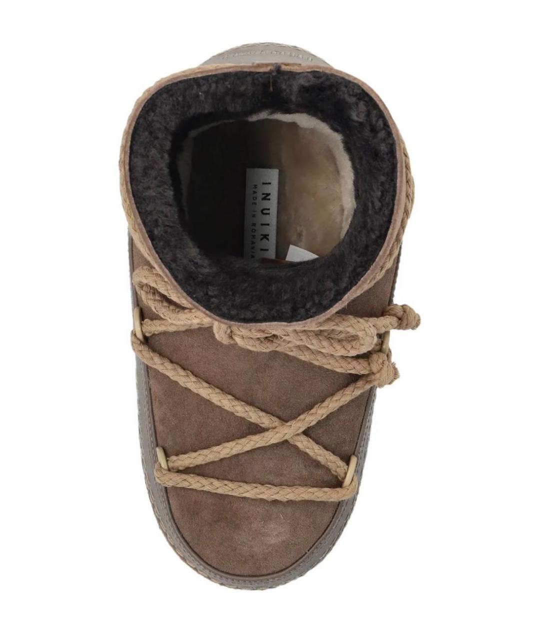 INUIKII Коричневые замшевые полусапоги, фото 5