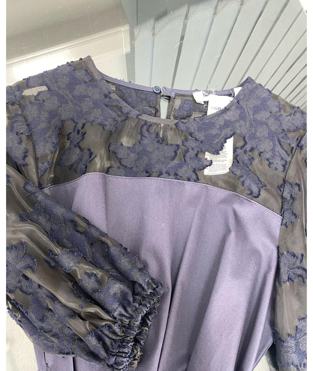 MAX MARA Темно-синее хлопко-эластановое платье, фото 3