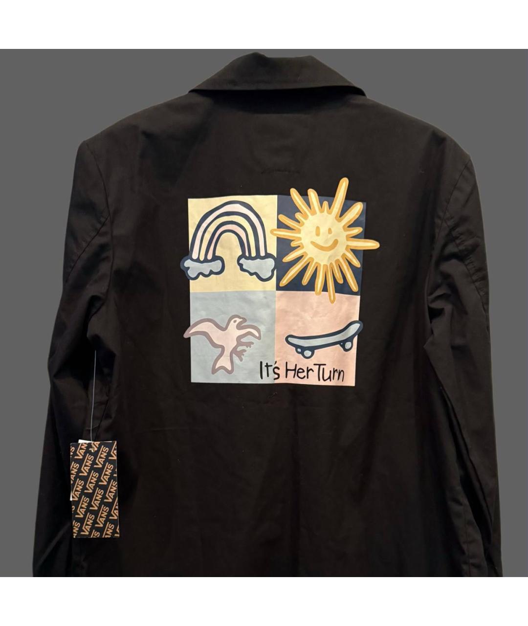 VANS Черная хлопковая куртка, фото 3