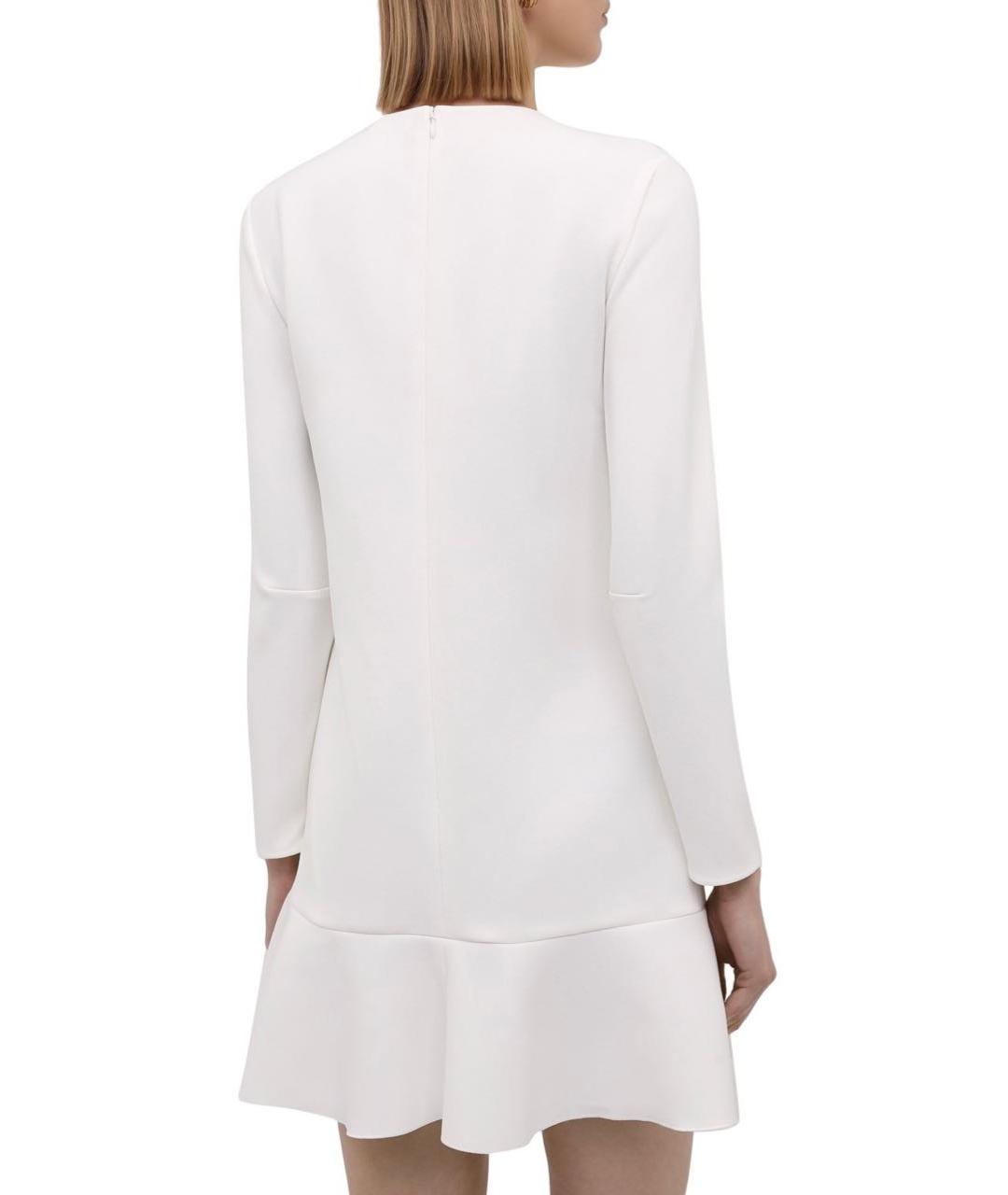 RED VALENTINO Белое полиэстеровое коктейльное платье, фото 2