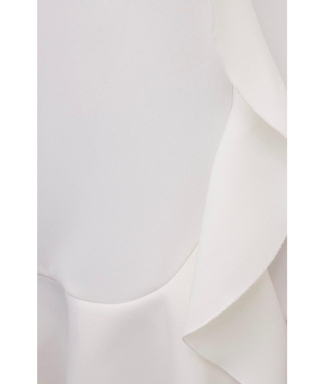 RED VALENTINO Белое полиэстеровое коктейльное платье, фото 4