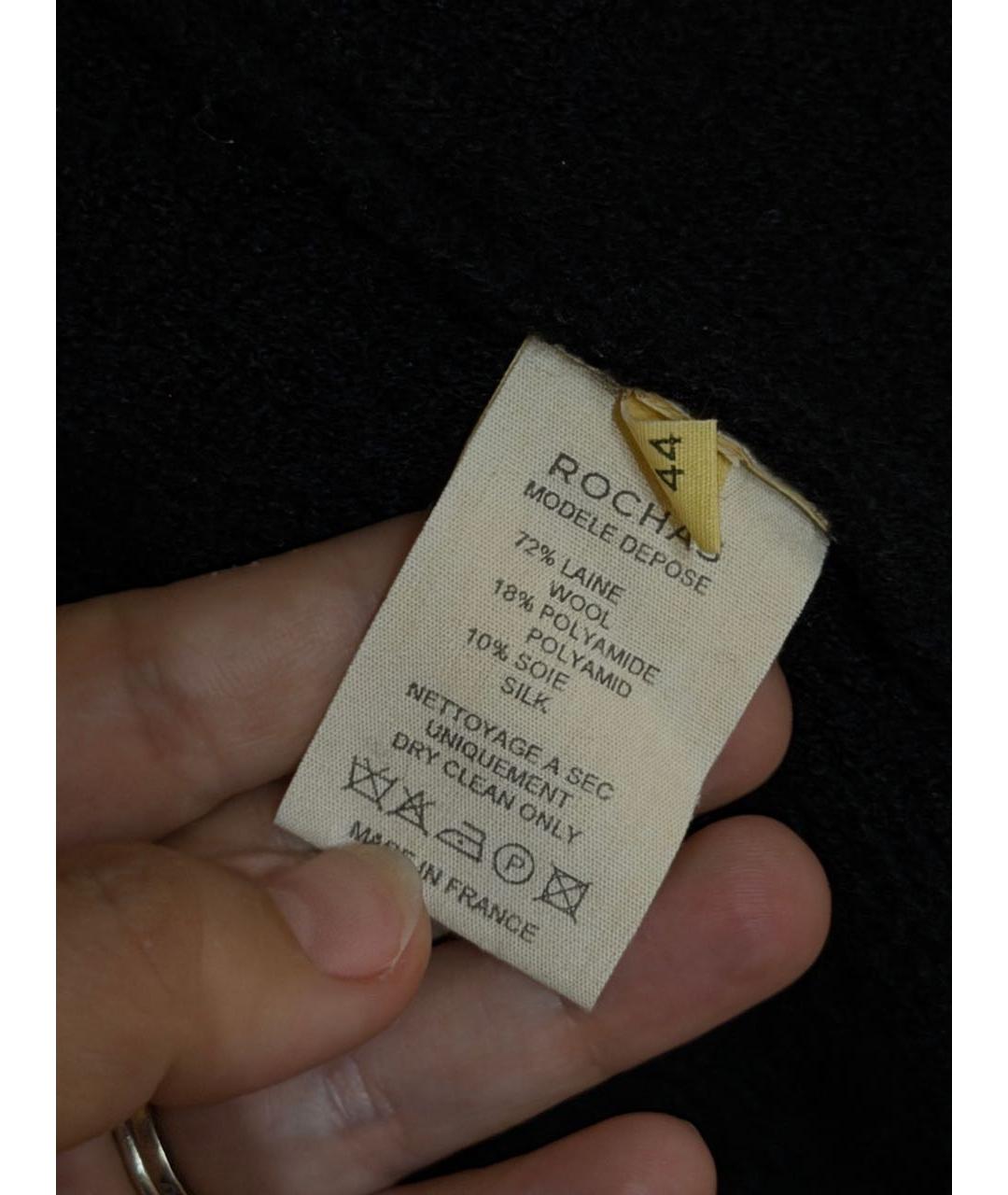 ROCHAS Черное шерстяное пальто, фото 5