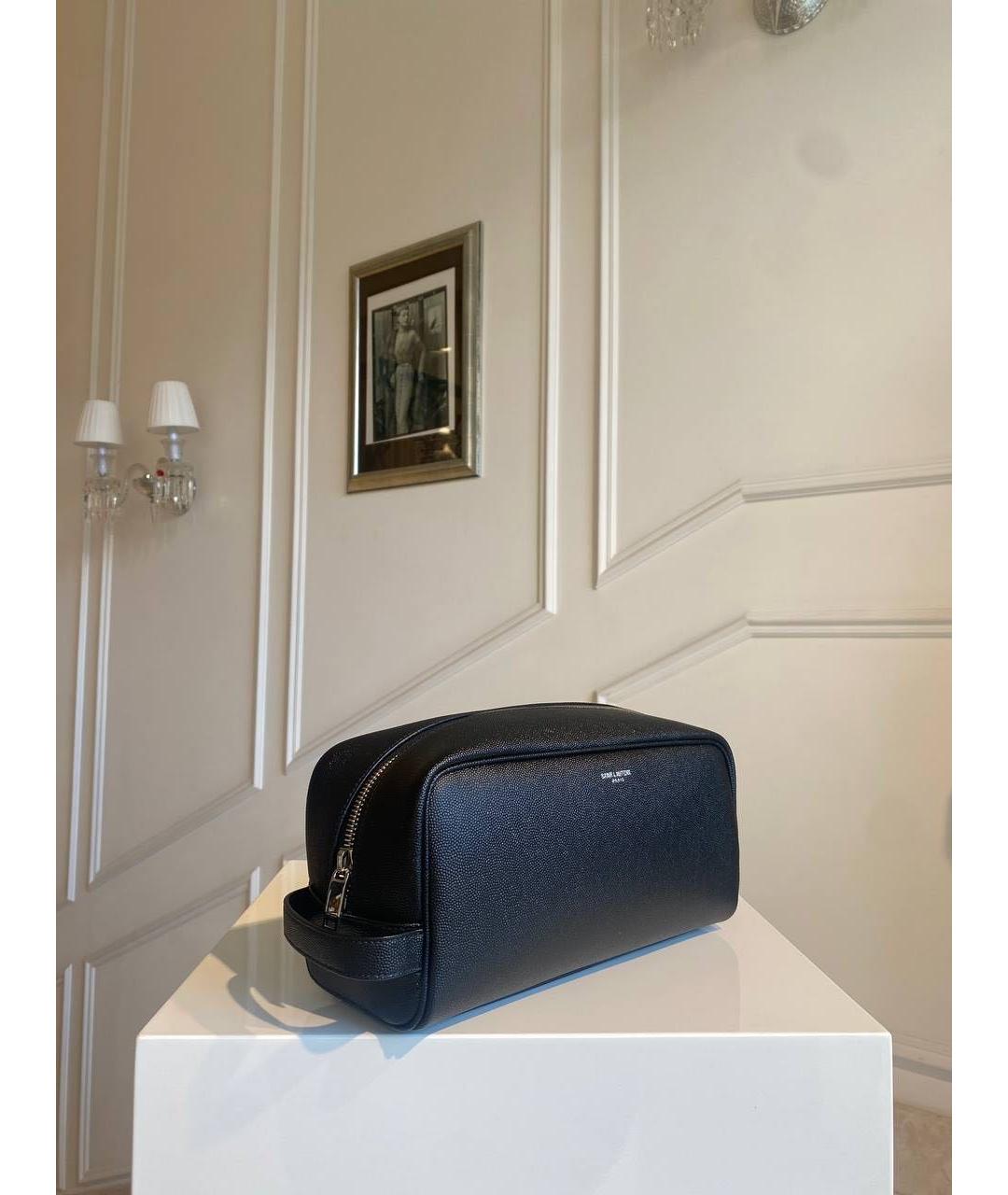 SAINT LAURENT Черная барсетка, фото 3