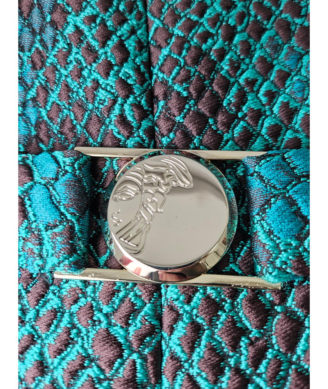 VERSACE COLLECTION Бирюзовый полиэстеровый жакет/пиджак, фото 4