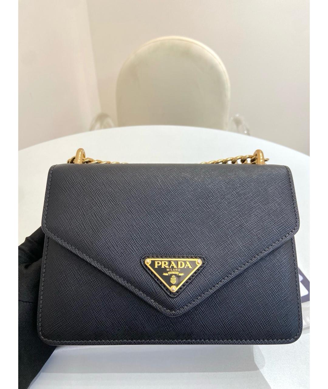 PRADA Черная кожаная сумка через плечо, фото 9