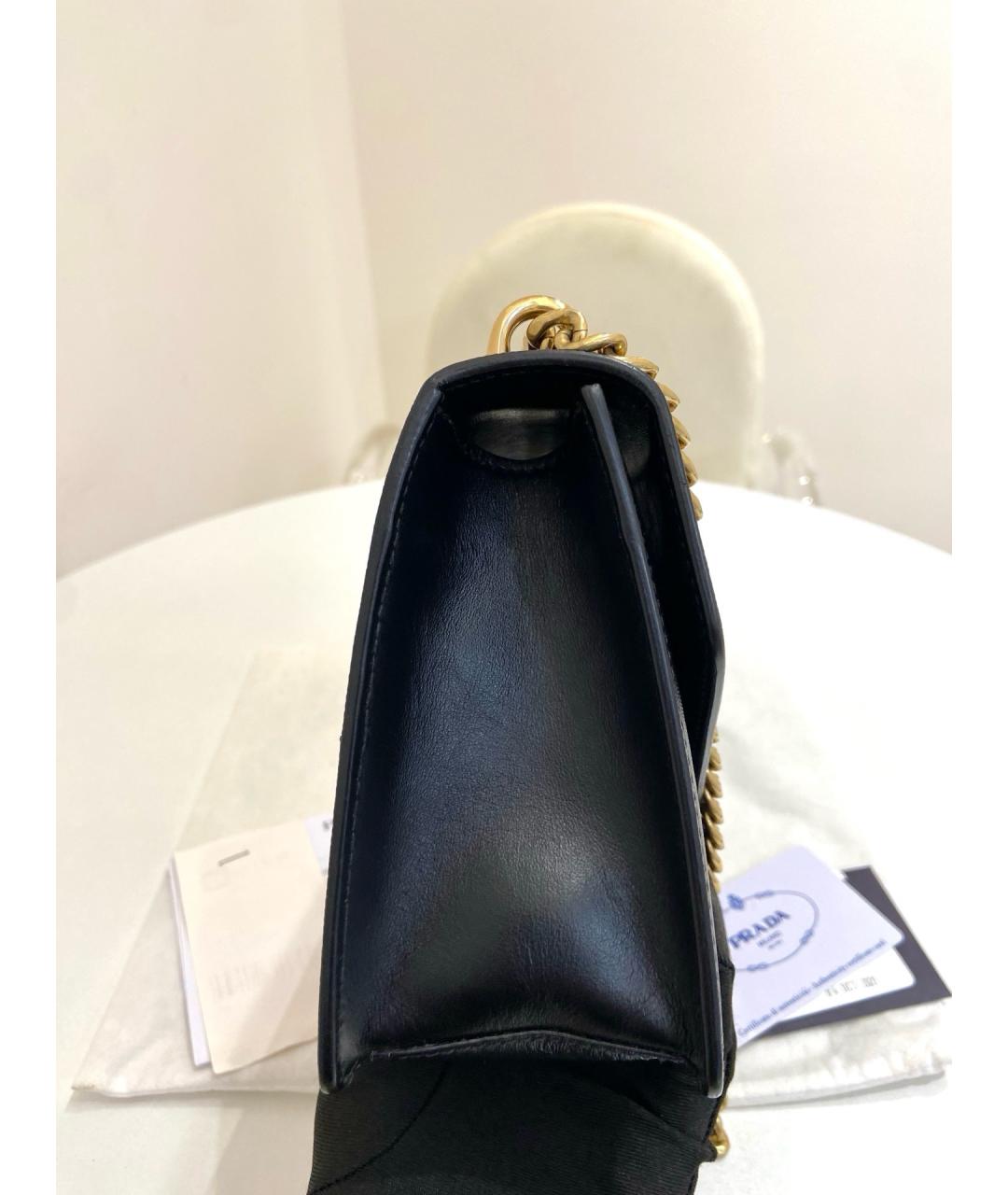 PRADA Черная кожаная сумка через плечо, фото 3