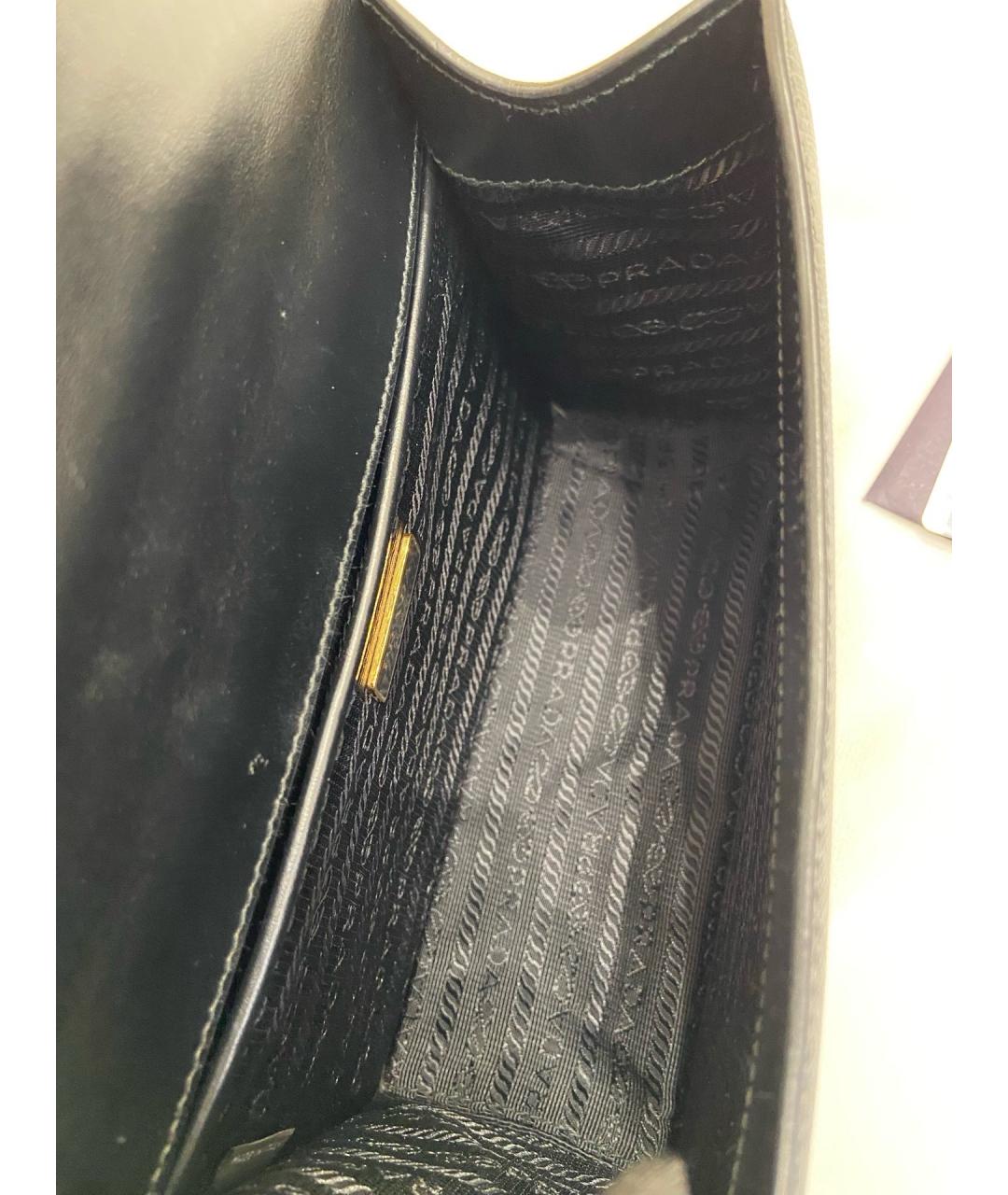 PRADA Черная кожаная сумка через плечо, фото 7