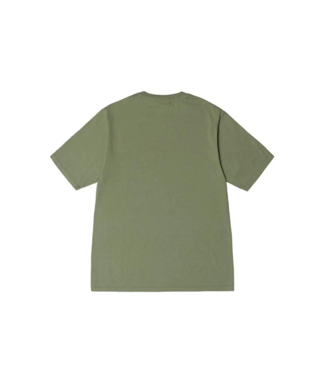 STUSSY Зеленая хлопковая футболка, фото 2