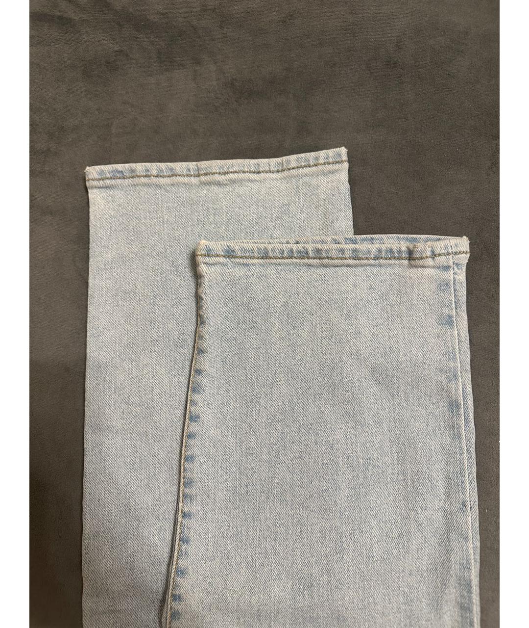 LEVI'S Голубые хлопко-полиэстеровые прямые джинсы, фото 6