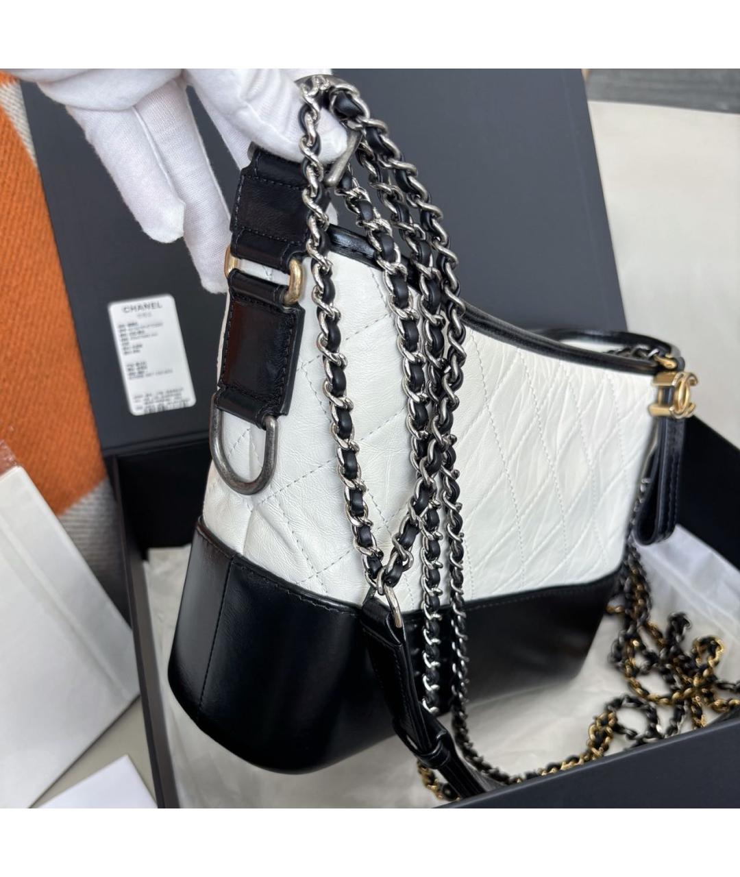 CHANEL Белая кожаная сумка через плечо, фото 3