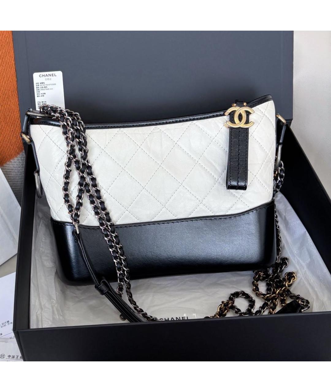 CHANEL Белая кожаная сумка через плечо, фото 8
