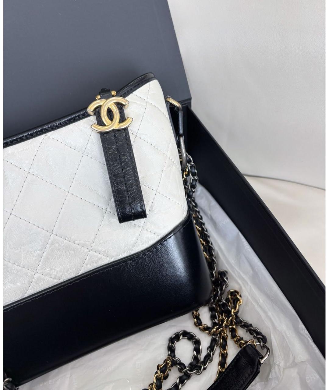 CHANEL Белая кожаная сумка через плечо, фото 2