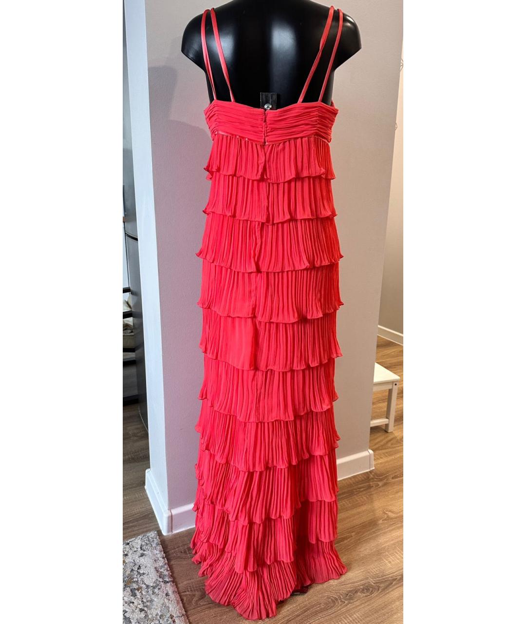 ESCADA Коралловое полиэстеровое вечернее платье, фото 3