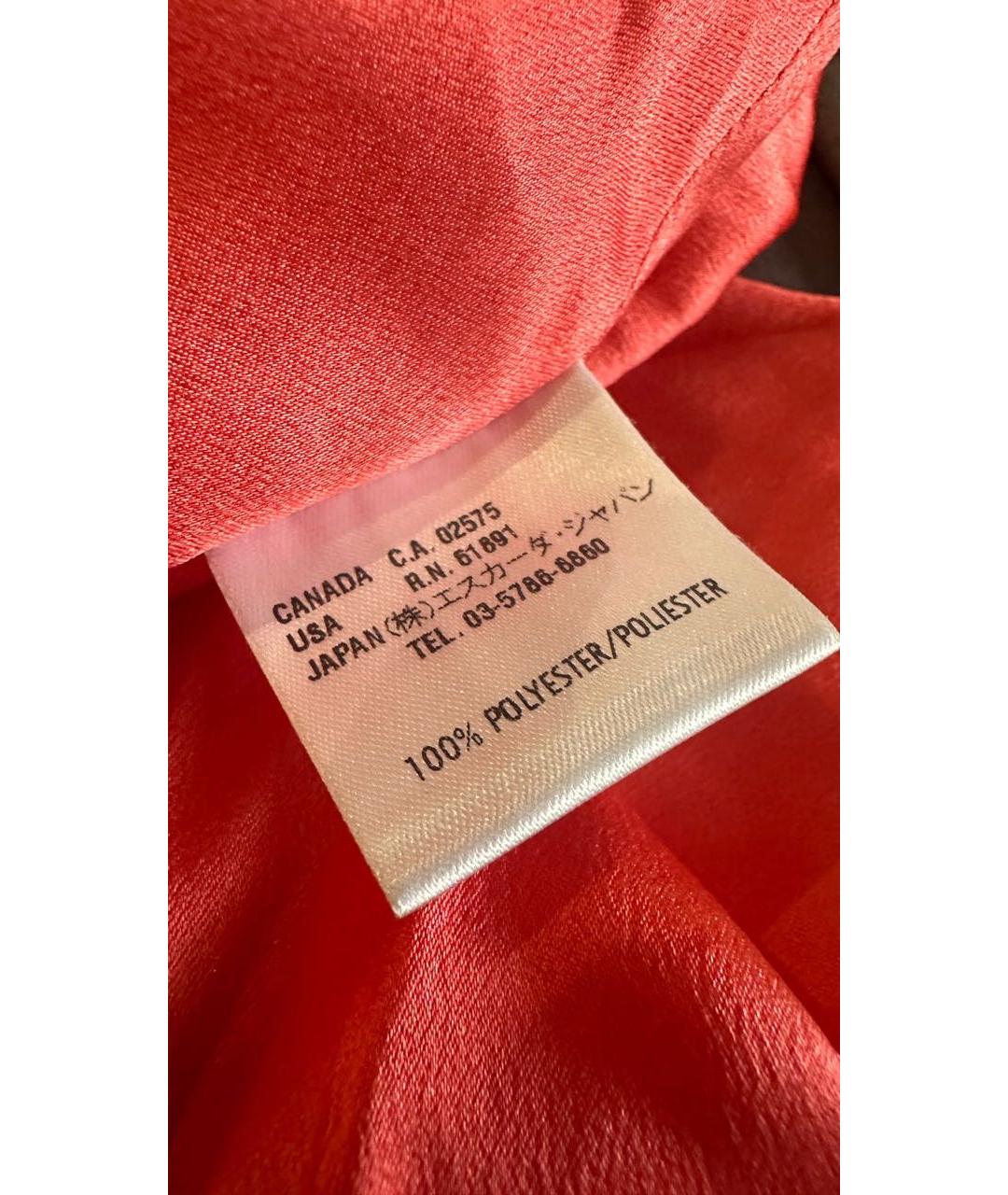 ESCADA Коралловое полиэстеровое вечернее платье, фото 5